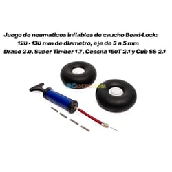 Juego de neumáticos inflables de caucho Bead-Lock 120-130 mm