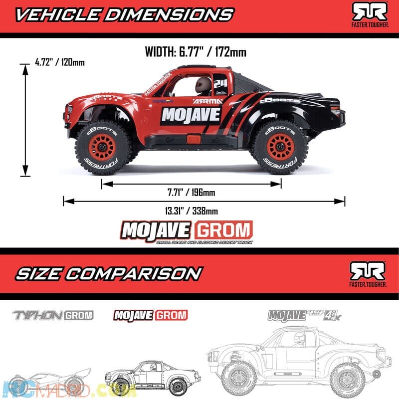 Coche MOJAVE GROM MEGA 1/18 4X4 Desert truck RTR con bateria y cargador