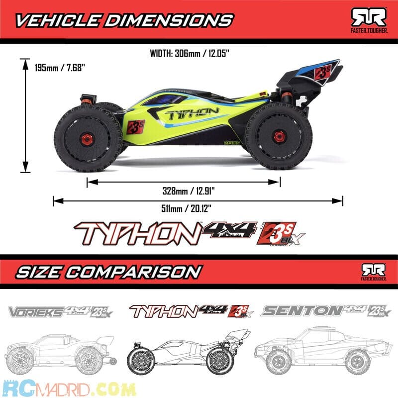 1/8 Typhon 4X4 223S DSC Brushless V4 4WD Buggy