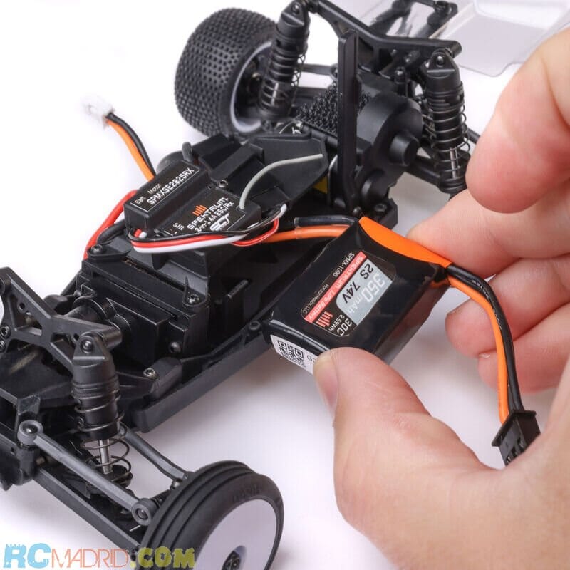 Losi 1/24 Micro-B 2S 2WD RTR Buggy (Bateria y Cargador) Plata