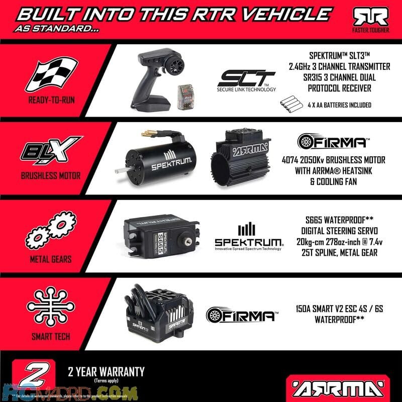 Coche KRATON V6 1/8 6S BLX 4X4 EXB Monster Truck RTR