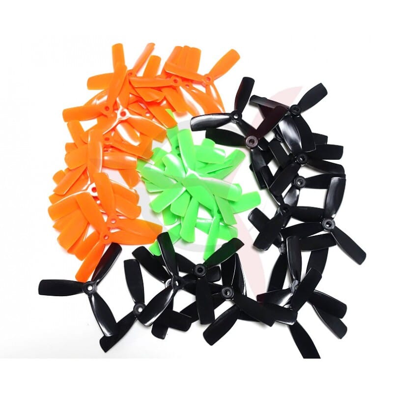 Helices Tripala verdes 4x4.5 normal+invertida (4) Bullnose