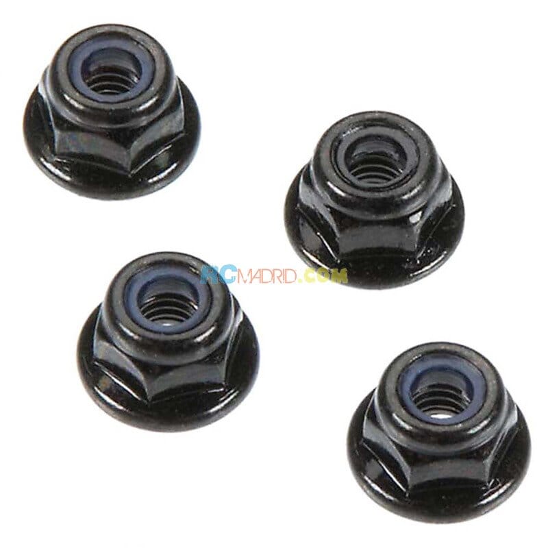 Tuercas de seguridad con brida de 4 mm