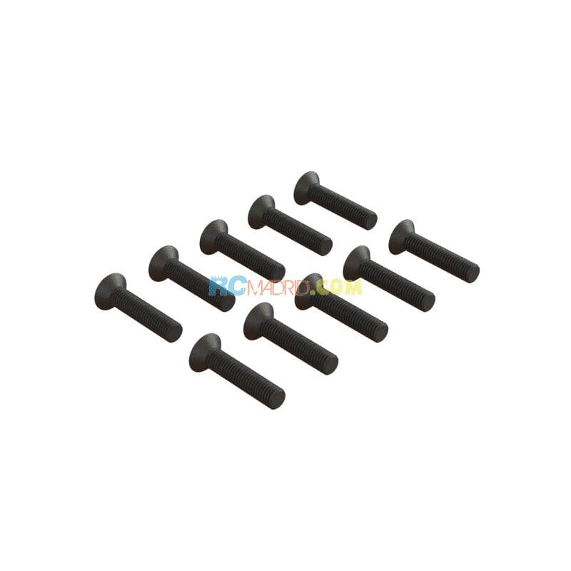 Tornillo de máquina hexagonal de cabeza plana M3
