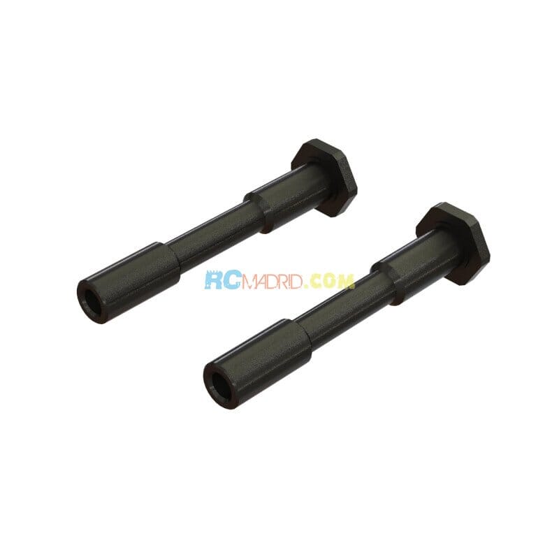 Poste de dirección de acero 6x42 mm negro