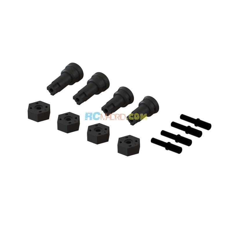 Conjunto de eje y cubo de rueda B