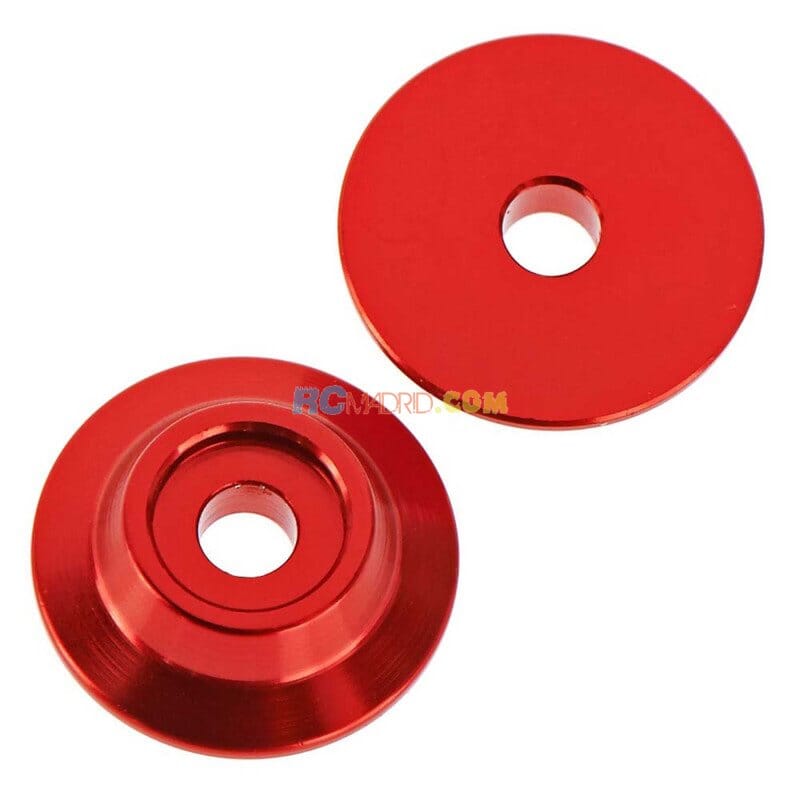 Botón de alerón de aluminio rojo (2)