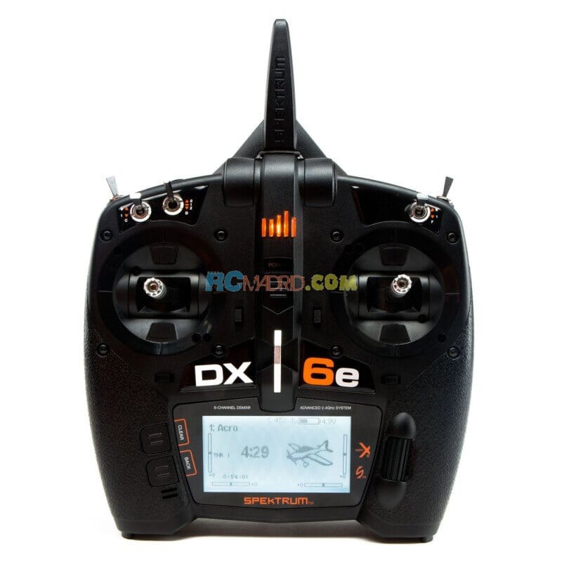 Transmisor DSMX de 6 canales DX6e sólo radio