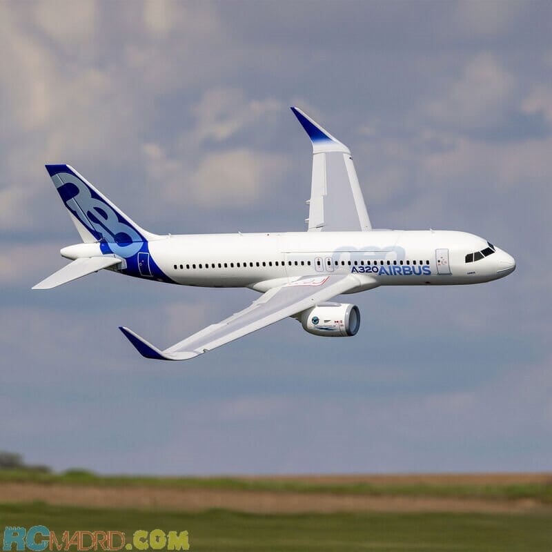 Avión Airbus A320neo Twin 64mm EDF BNF Basic coh AS3X+ y SAFE Select