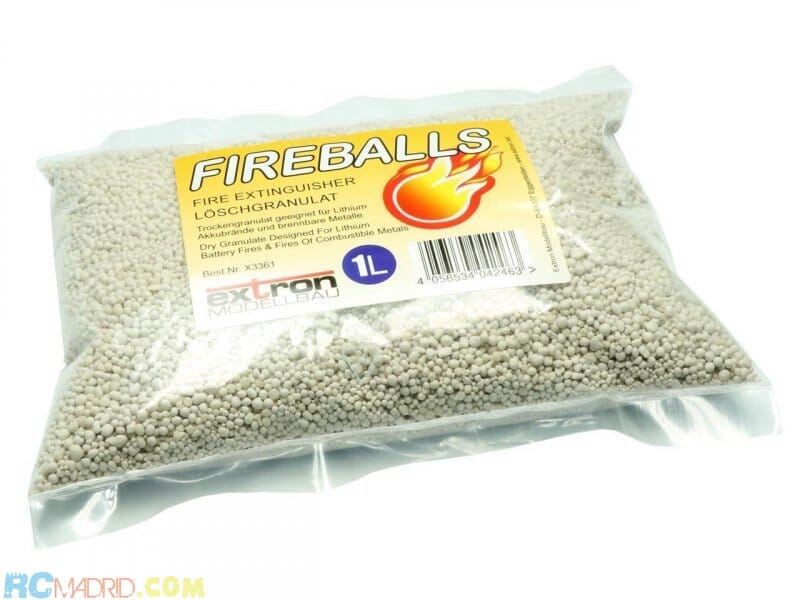 FIREBALLS Perlas extintoras de incendios para baterías de litio / 1 litro