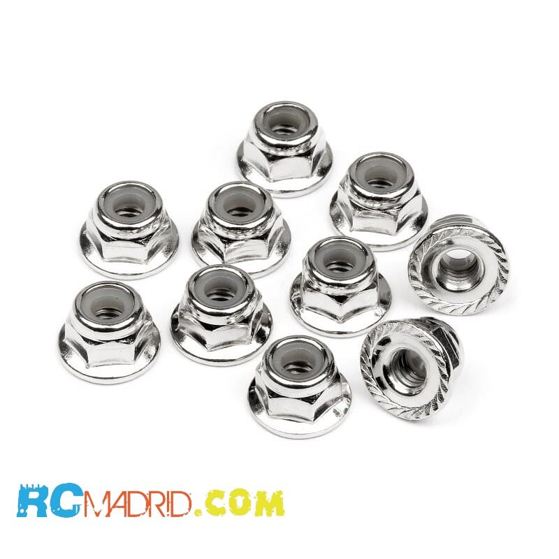 SERRATED FLANGE LOCK NUT M4...
