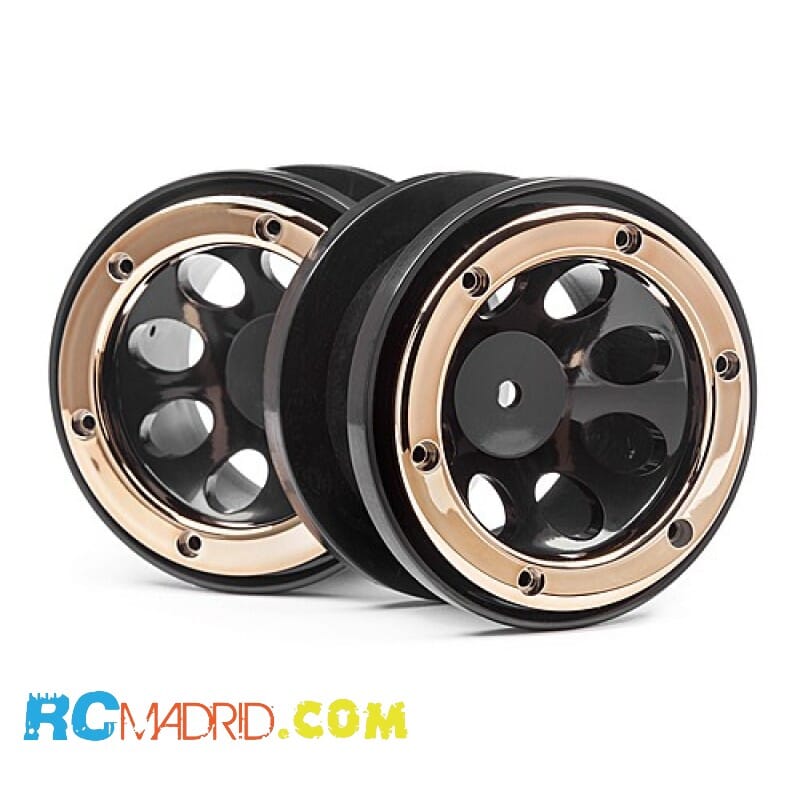 WHEELS W/GOLD BEADLOCKS (2PCS)