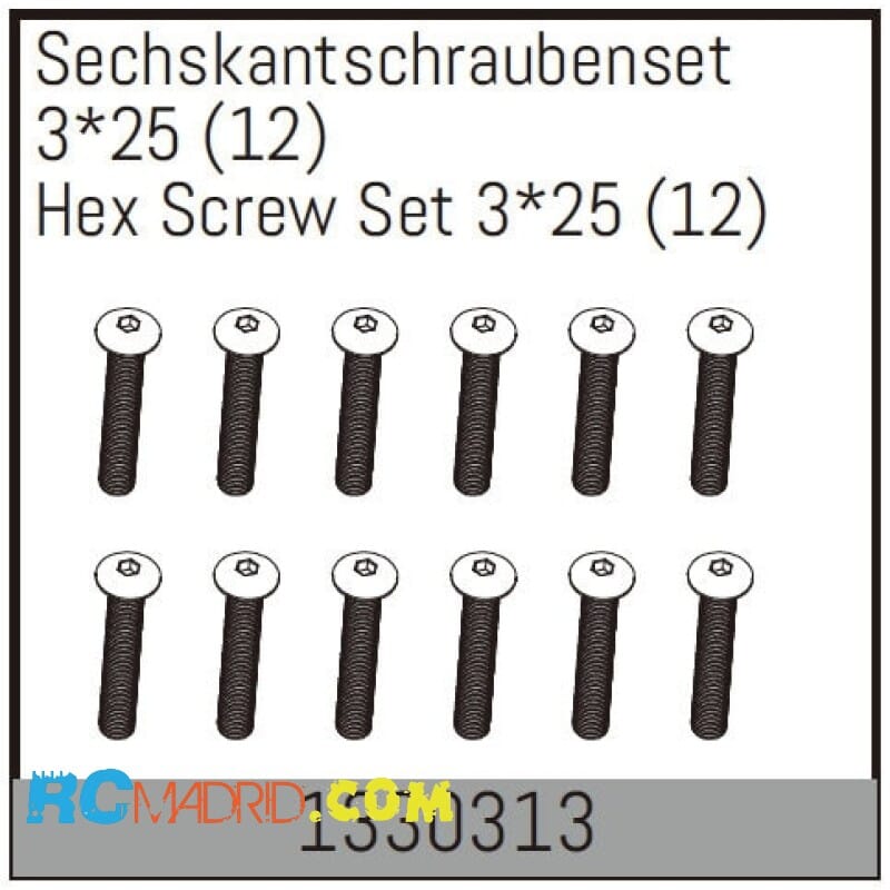 Hex Screw Set 3*25
