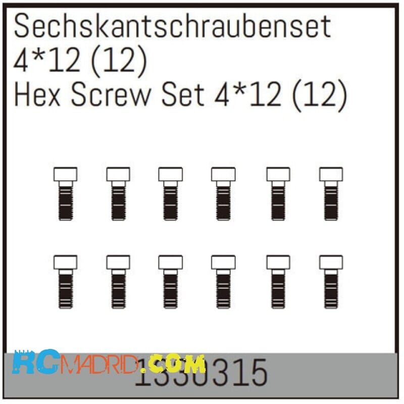 Hex Screw Set 4*12