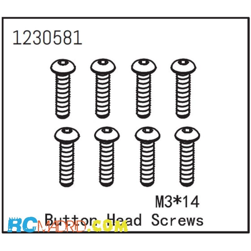Button Head Screw M3x14