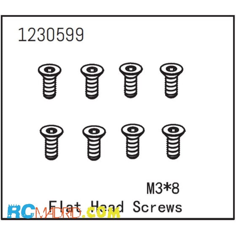 Flat Head Screw M3x8