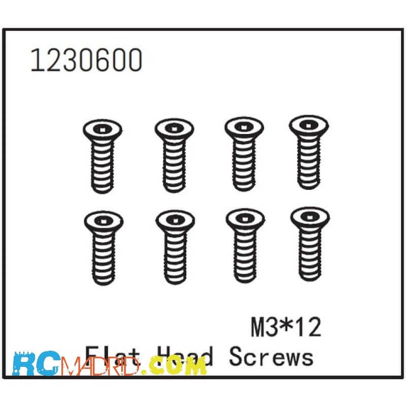Flat Head Screw M3x12