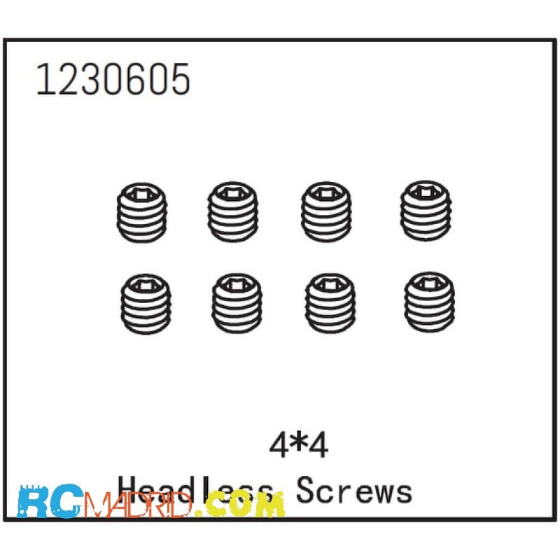 Headless Screw M4x4
