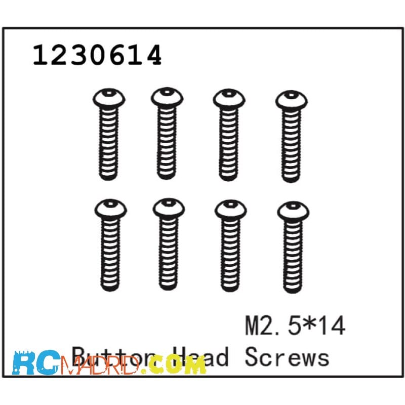 Button Head Screw M2.5x14