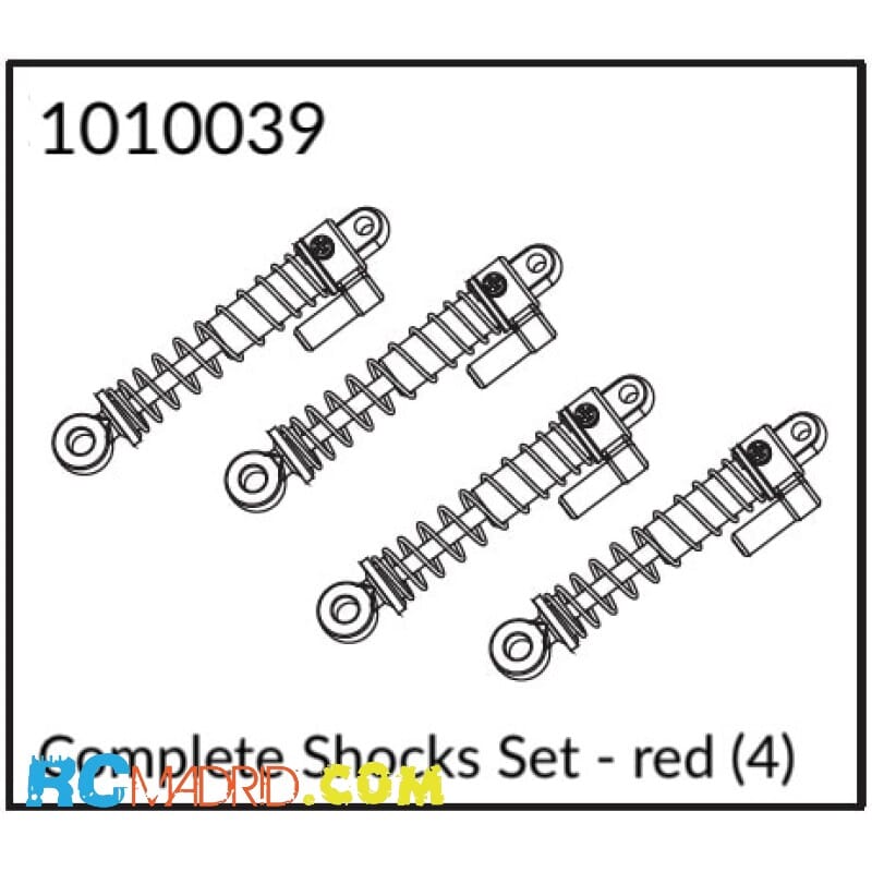 Complete Shocks Set - red 4 un