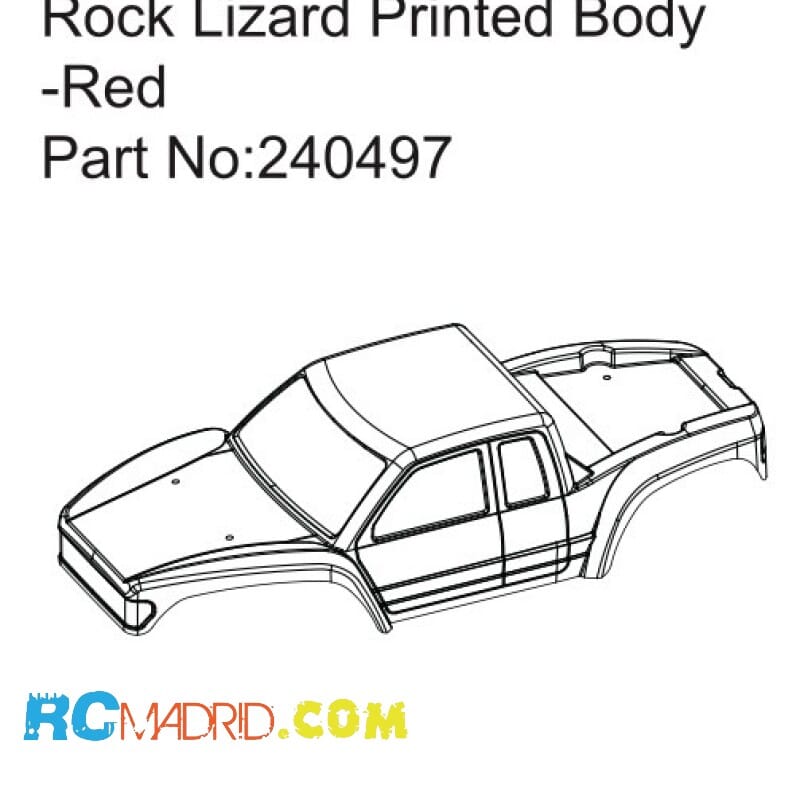 Rock Lizard Printed Body-Red