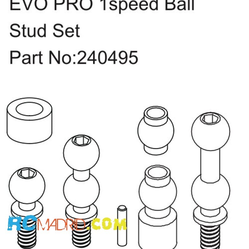 EVO PRO 1speed Ball Stud Set