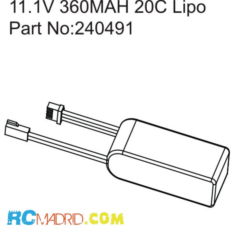 11.1V 360MAH 20C Lipo