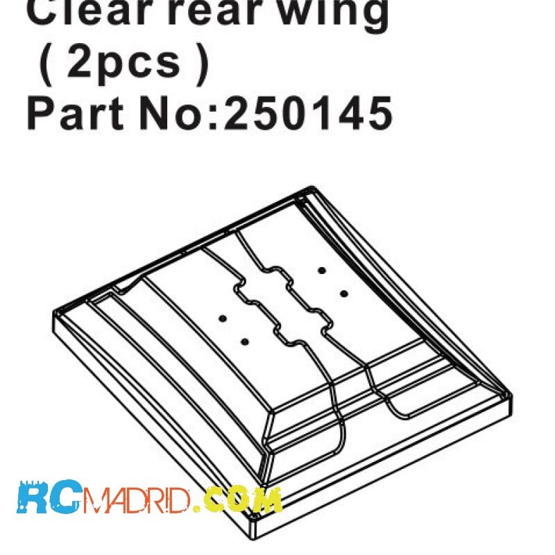 Clear rear wing (2)