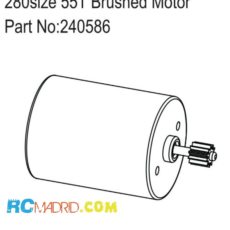 280size 55T Brushed Motor