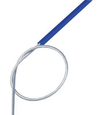 Funda transparente con cable metal trenzado