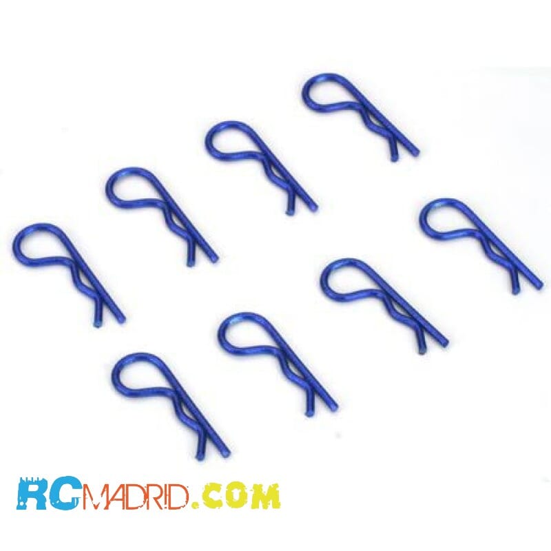 Anodized Body Clips  Blue (8)