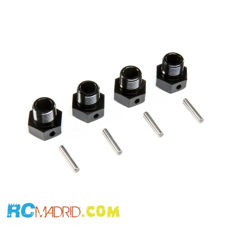 17mm Wheel Hex  Black (4):...