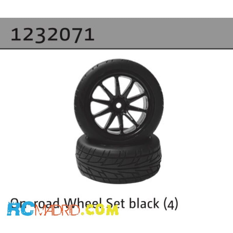 On-road Wheel Set black (4)