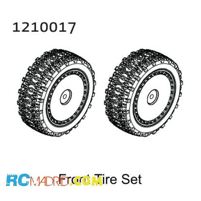 Front Pre-glued Tire Set -...