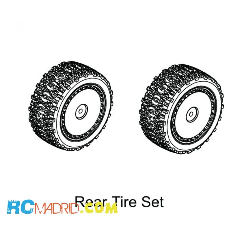 Rear Pre-glued Tire Set -...