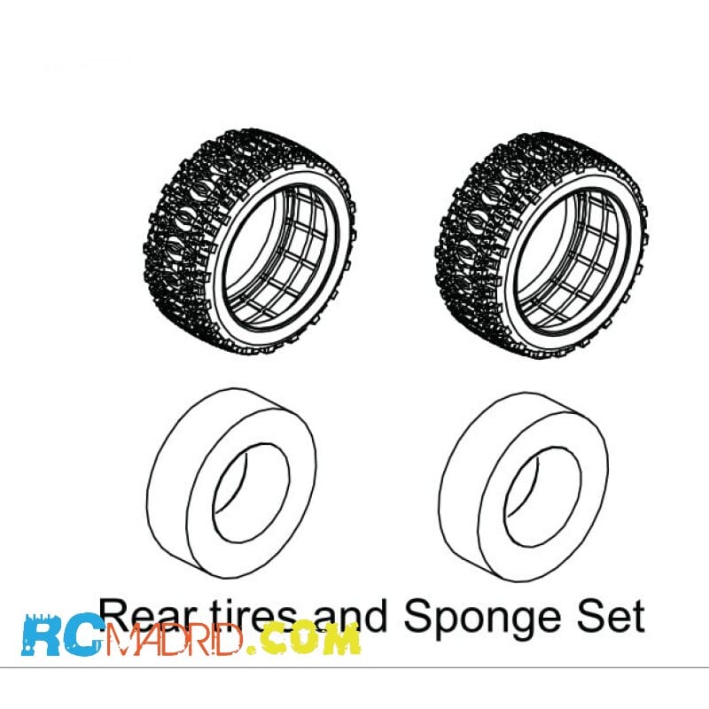 Rear Tire & Sponge Set -...