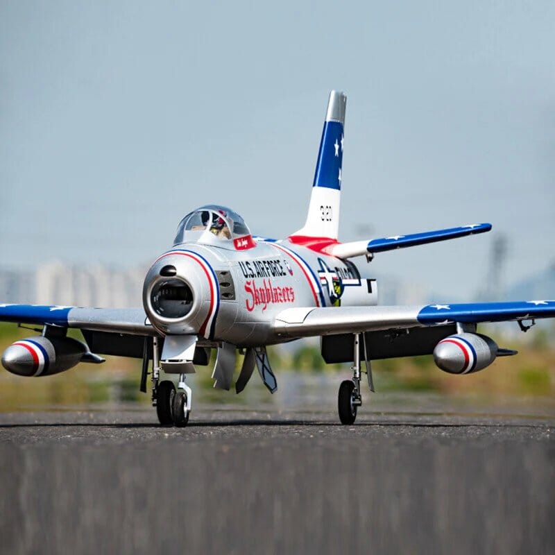 AVION F-86 SKYBLAZER 80mm PNP AZUL FMS