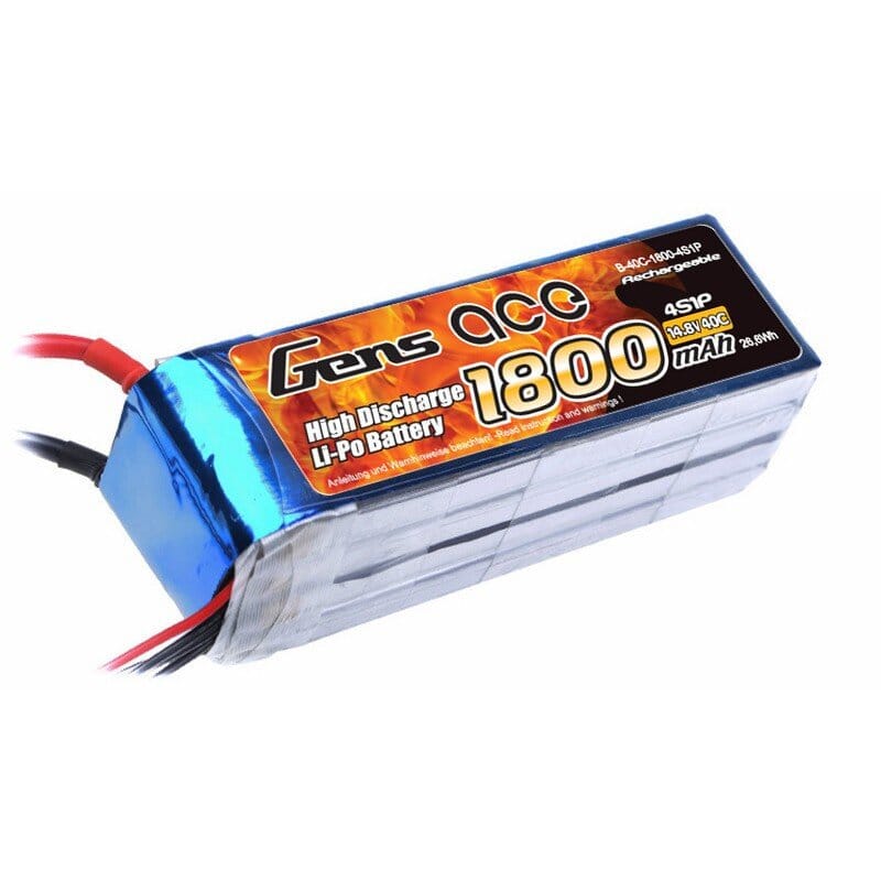 GENS ACE 1800 mAh 14.8V 40C 4S1P- B-40C-1800-4S1P