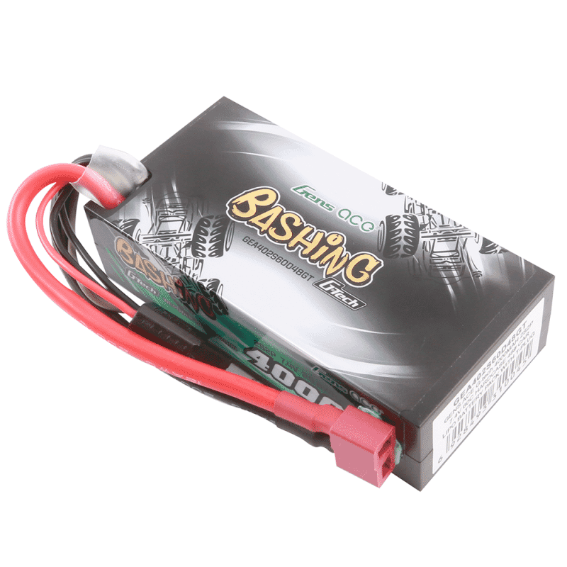 GENS ACE G-TECH 4000 mAh 7.4V 60C 2S1P WITH T-DEAN  BASHING SERIES