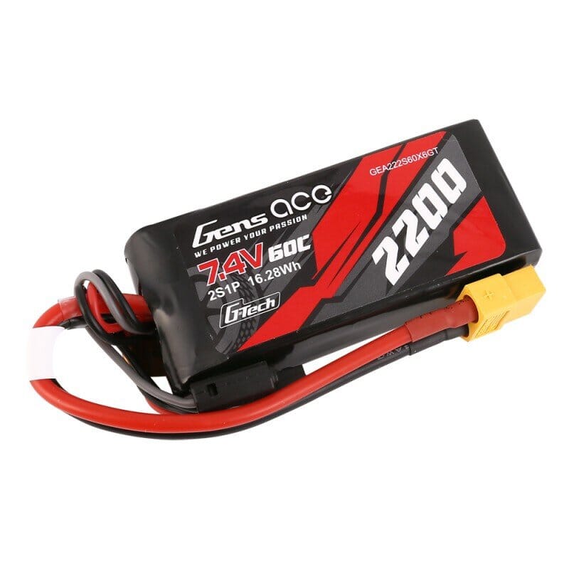 GENS ACE G-TECH 2200 mAh 7.4V 60C 2S1P WITH XT60