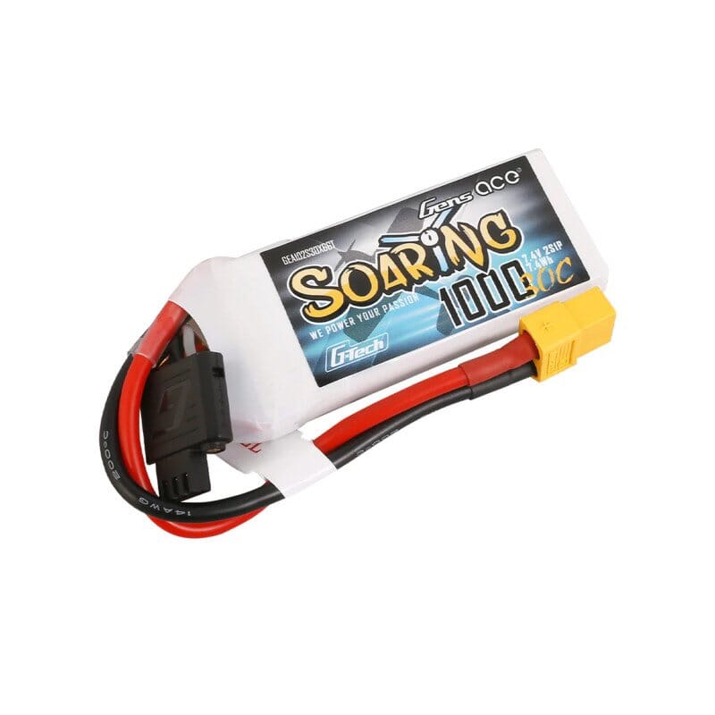 GENS ACE G-TECH SOARING 1000 mAh 7.4V 30C 2S1P WITH XT60