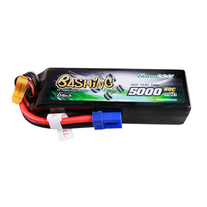 GENS ACE G-TECH 5000 mAh 14.8V 60C 4S1P WITH EC5 BASHING SERIES