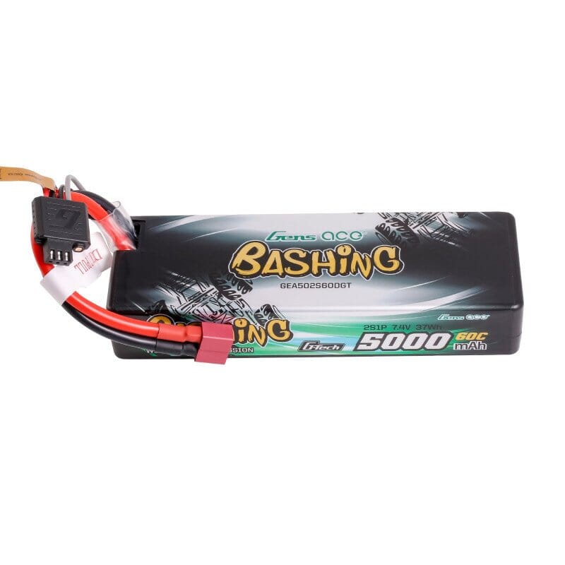GENS ACE G-TECH 5000 mAh 7.4V 60C 2S1P WITH T-DEAN BASHING SERIES