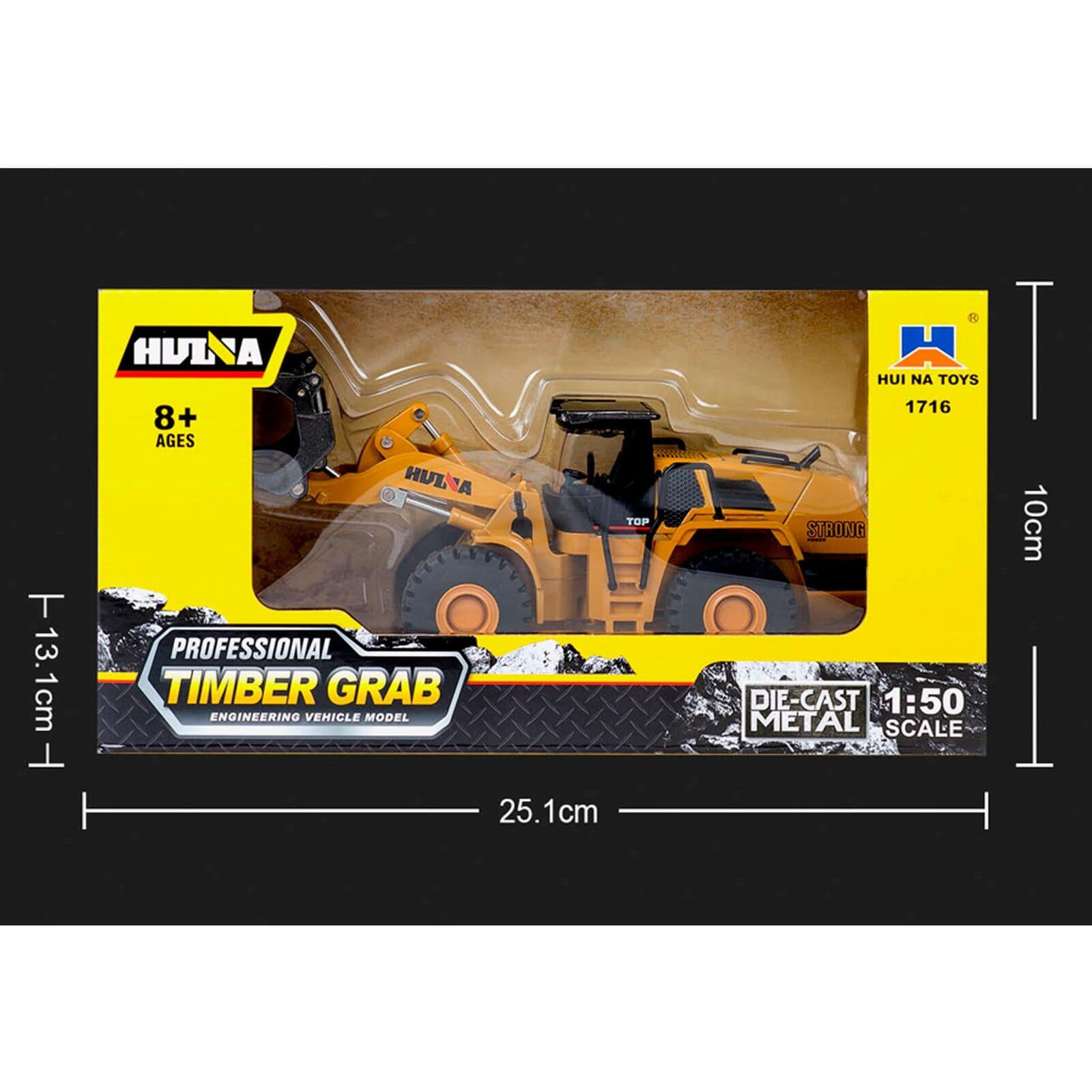 Bulldozer Con Pinza Huina 1716 1/50 Estatica