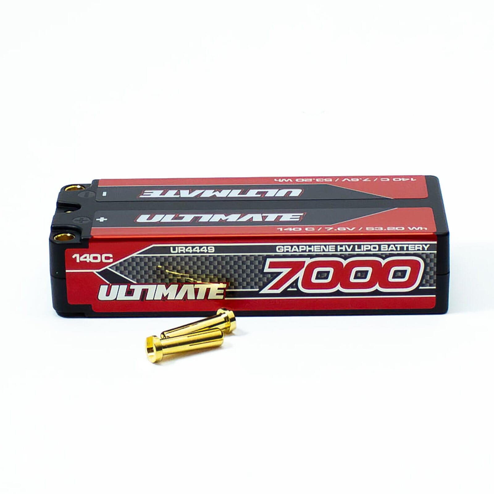 Batería Ultimate Grafeno Hv Lipo Mid-Shorty 7.6V. 7000Mah 140C Conexion 5M