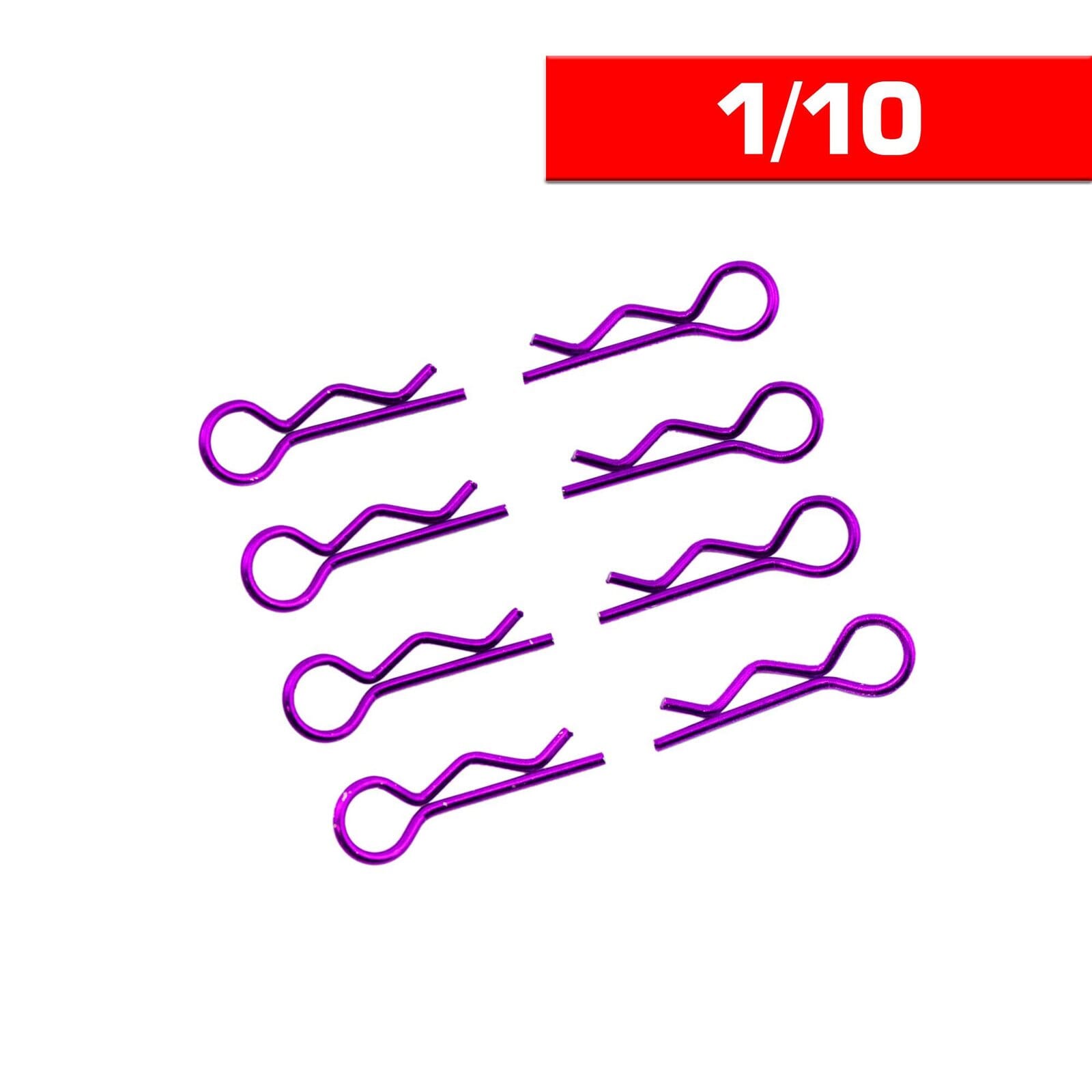 Clips Carroceria 1/10 L+ R Purpura (8U.)