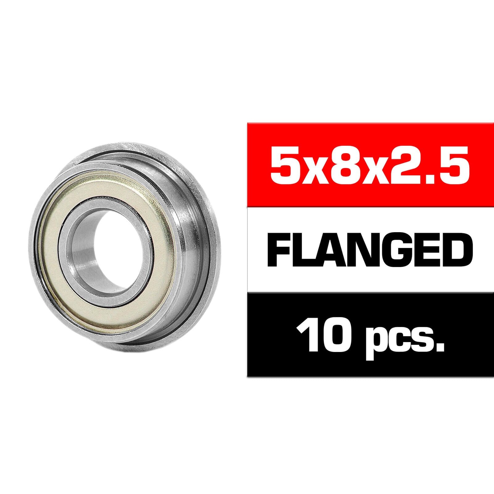5X8X2.5Mm Kit Rodamientos \Hs\" Flanged Tapas Metalicas (10U.)"