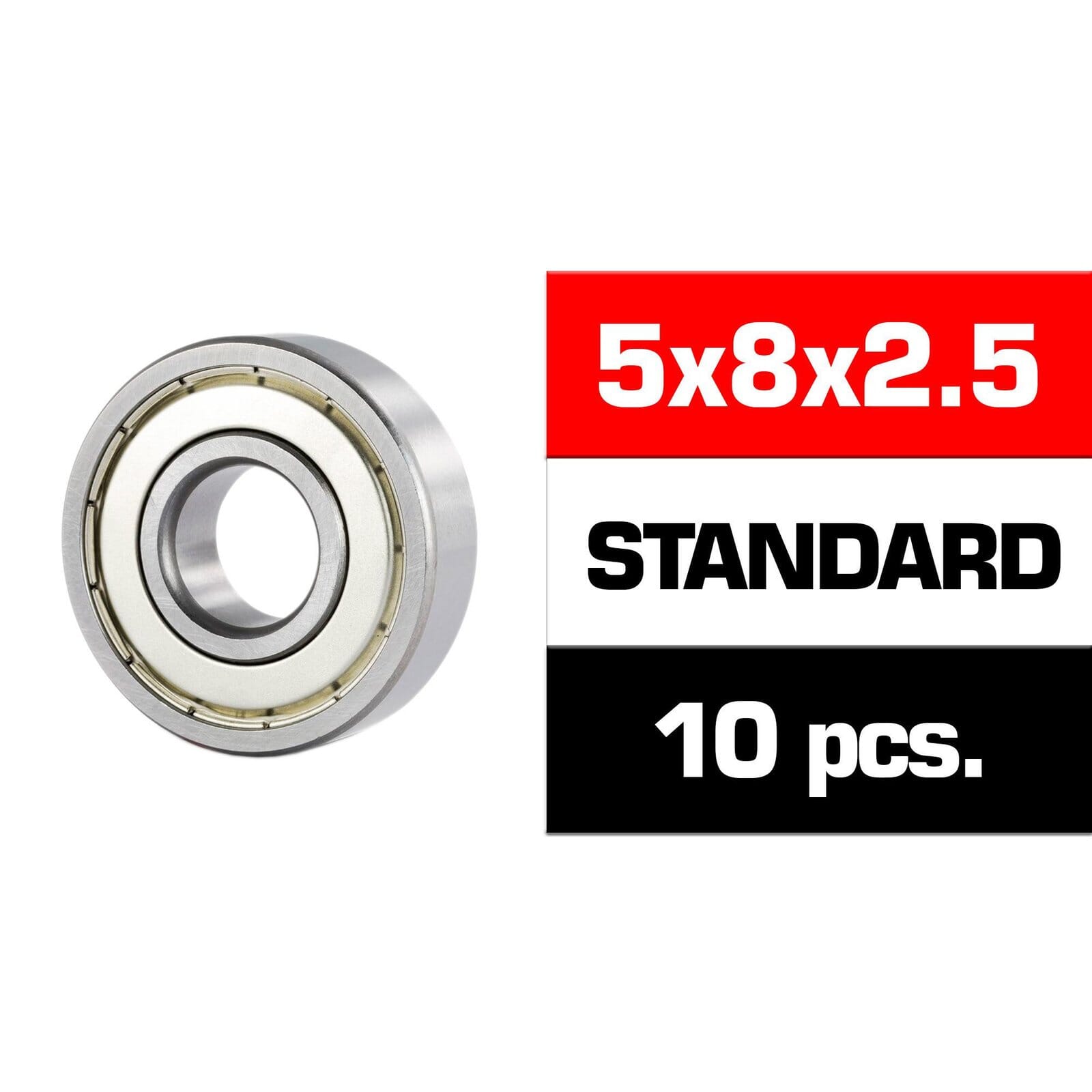 5X8X2.5Mm Kit Rodamientos \Hs\" Tapas Metalicas (10U.)"