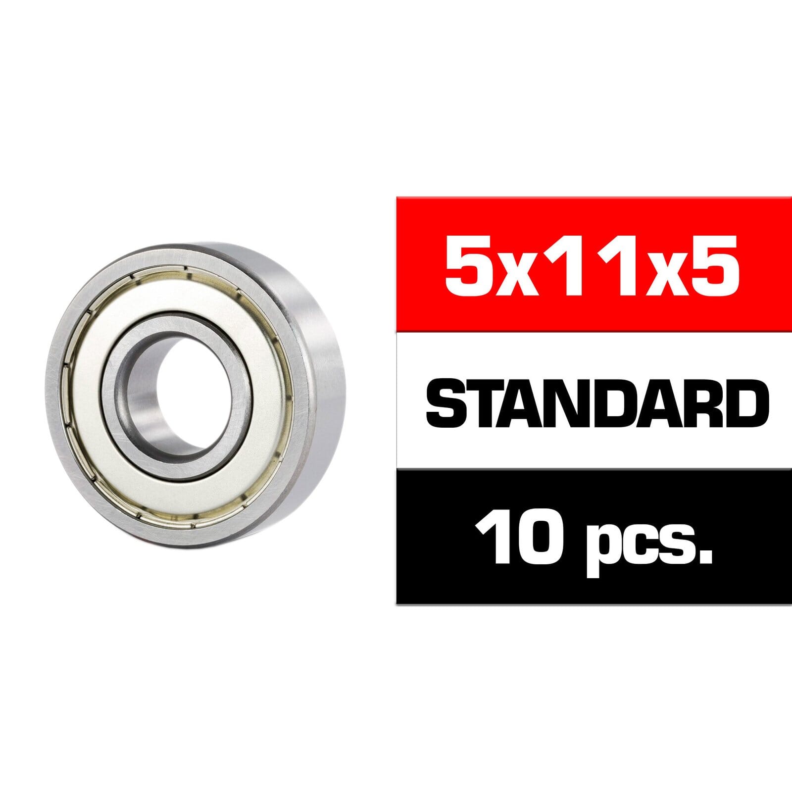 5X11X5Mm Kit Rodamientos \Hs\"  Tapas Metalicas (10U.)"