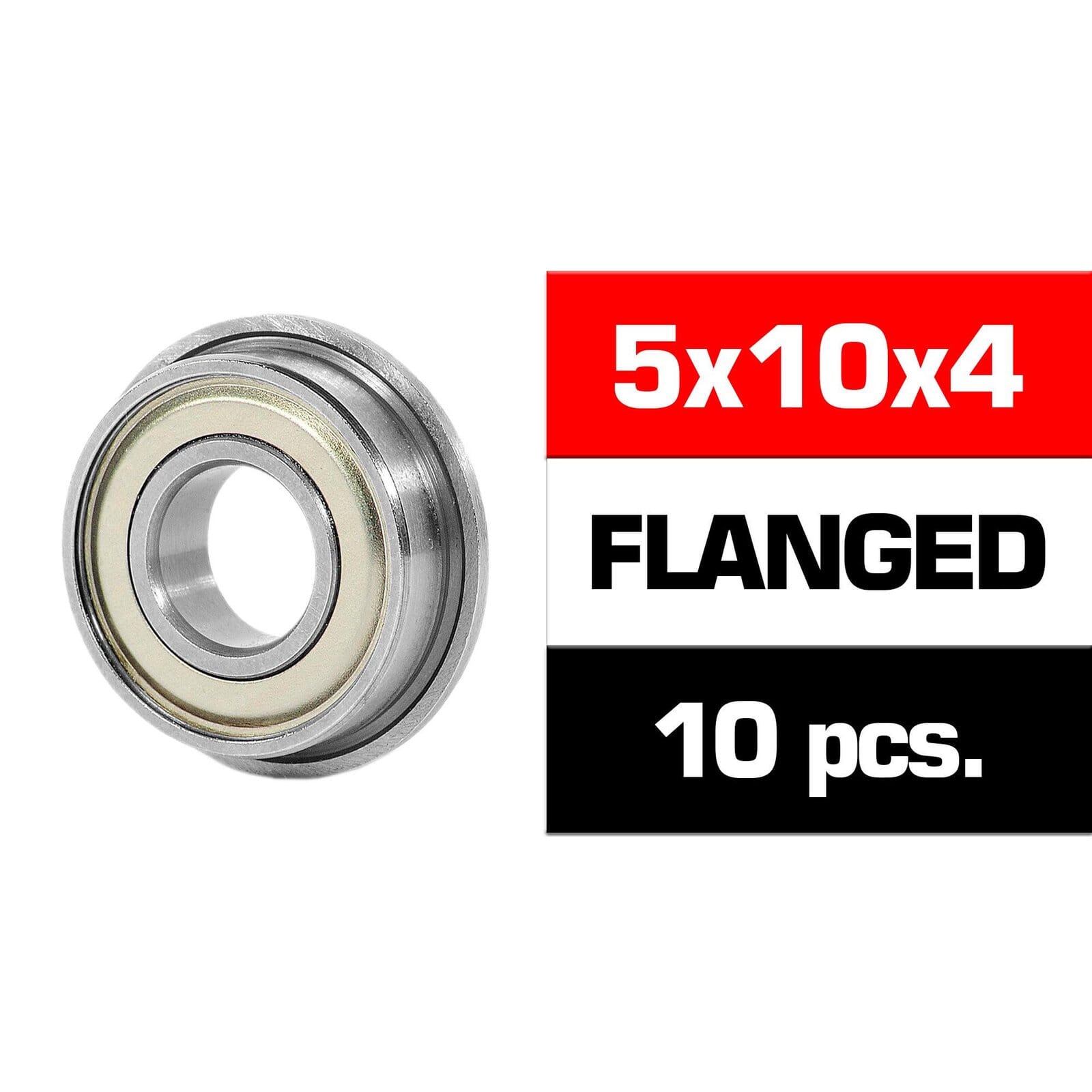 5X10X4Mm Kit Rodamientos \Hs\" Flanged Tapas Metalicas (10U.)"